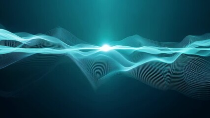 Fototapete - Abstract visual of sound waves creating dynamic patterns in a digital space