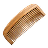 Wooden comb isolated on transparent background