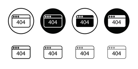 Error 404 page icon Thin line flat illustration