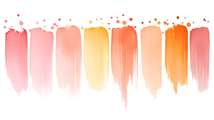 Wall Mural - Abstract brush strokes and splash watercolor on white background.