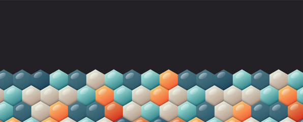 Aufkleber - Abstract technology color hexagon vector background