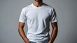 © tonpreecha - Isolated white background, mockup t-shirt, regular fit, on mannequin, modern design