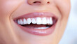© praewpailyn - bright smile showcasing healthy, white teeth and smooth lips, radiating confidence and happiness. This captures essence of dental care and personal grooming