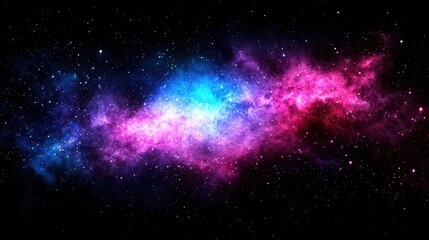 Wall Mural - Colorful Cosmic Nebula with Stars in Deep Space Background