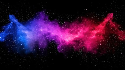 Wall Mural - Colorful Cosmic Nebula with Stars in Dark Universe Background