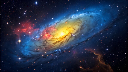 Wall Mural - Celestial Symphony, The Enchanting Beauty of Colorful Nebulae and planets in Deep Space In the vast expanse of the universe lies one of nature’s most breathtaking phenomena
