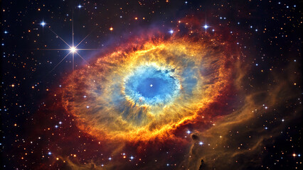 Wall Mural - Celestial Symphony, The Enchanting Beauty of Colorful Nebulae and planets in Deep Space In the vast expanse of the universe lies one of nature’s most breathtaking phenomena