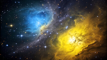 Wall Mural - Celestial Symphony, The Enchanting Beauty of Colorful Nebulae and planets in Deep Space In the vast expanse of the universe lies one of nature’s most breathtaking phenomena