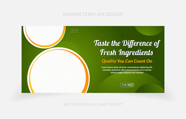 Wall Mural - template banner restaurant food design for website social media and more purpose