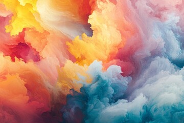 the sky at sunset, adorned with colorful clouds, creates a gradient texture, forming an abstract nat