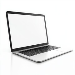 Wall Mural - A modern ultrabook with a thin frame and high-resolution display on a white background 