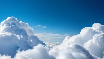 Aufkleber - blue sky and clouds with copy space for add text. clouds and blue-sky background.