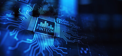 Wall Mural - fintech financial technology cryptocurrency investment and digital money. business concept on virtua