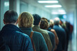 © Tetiana - Many different people waiting indoor generative AI picture