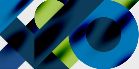 Wall Mural - Vibrant abstract background circles with smooth gradients, creating a dynamic and modern design. Ideal for creative, tech, or contemporary-themed projects