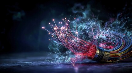 Aufkleber - High-tech innovations in fiber optic internet revolutionizing connectivity in the modern digital landscape