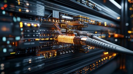 Poster - Fiber optic communication systems and data center tech innovating high-tech infrastructure
