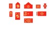 © Rahmat  - Red Envelope - Chinese New Year Red Envelope - Icon set Red Envelope  - Set of Red Envelope