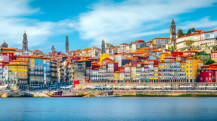 Porto, Portugal�s old city skyline along the Douro River.