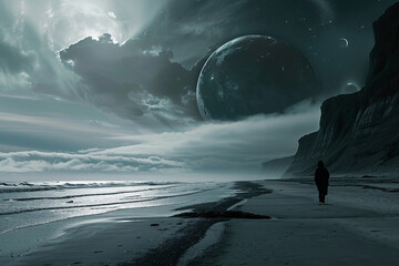 Wall Mural - ai generated image of fantastic another mystery world