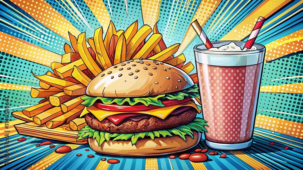 Delicious Comic Book Food Cover: Yummy Recipes, Appetizing ...