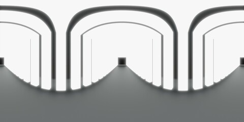 Wall Mural - 8k hdri map, tunnel for rendering cars with neon lights