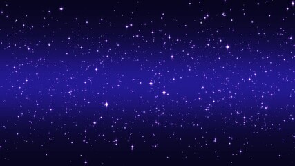 Wall Mural - abstract blue space shiny twinkle stars and particles motion background,science and christmas and holiday social media design element	
