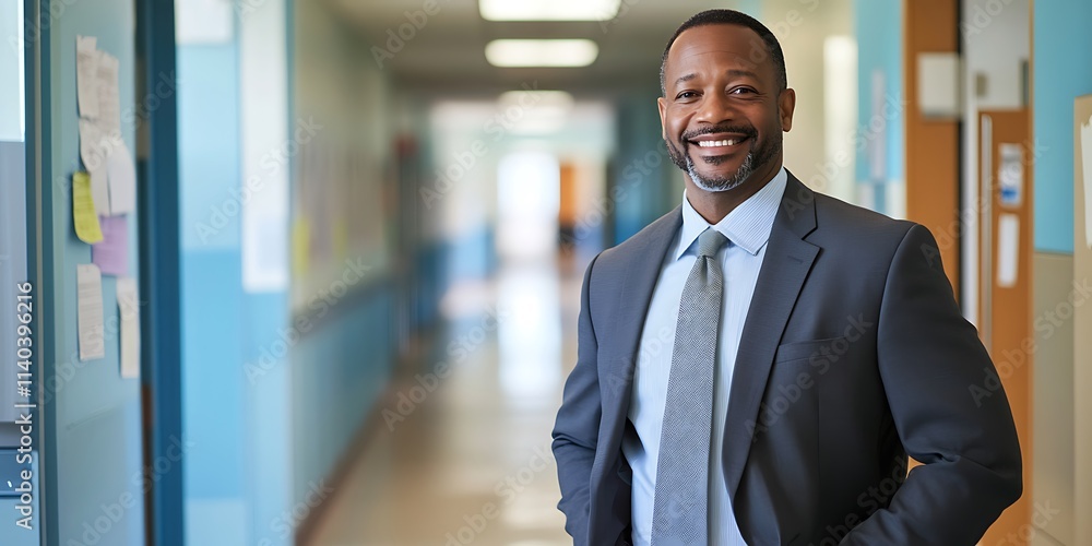 principal-standing-proudly-in-a-school-hallway-overseeing-the