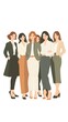 © Peter - A group of business women standing together, vector illustration.
