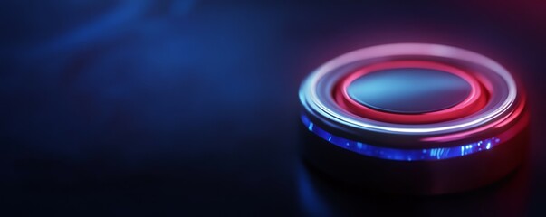 Biometric fingerprint authentication button. The concept of digital security