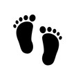 © DOBRYI VECHIR STUDYA - Foot imprint icon. Baby feet print