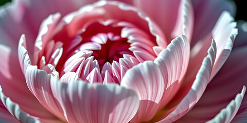 Wall Mural - Peony Petals - A close-up of soft peony petals showing intricate details in the morning light. backdrop background digital art crisp oilpinting minimalist sharp details funny background copyspace