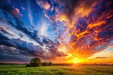 Wall Mural - sunrise and sunset sky landscapes