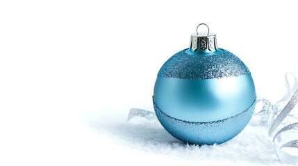 Wall Mural - sparkling light blue christmas ornament