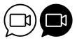 © iconic - Video Chat Icons pack in outlined and flat versions