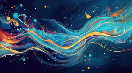 Visualizing big data technology through an abstract representation of data flow.