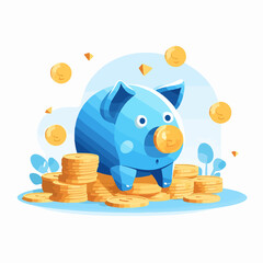 Piggy Bank Financial Safety Icon for Banking Money Concept