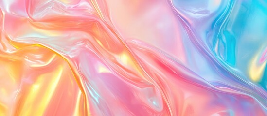 Wall Mural - Abstract iridescent pastel fabric texture background.
