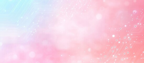 Wall Mural - Soft pastel pink and blue bokeh background with light streaks.