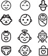 © Aminul - Baby icon vactor black