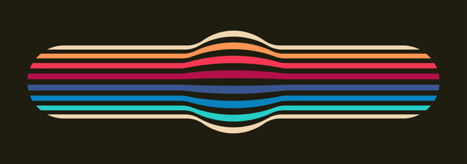 Wall Mural - a simple, futuristic, abstract and colorful design in a retro style. vector illustration.