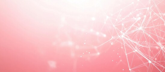 Wall Mural - abstract pink network connection background