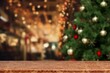 © BillionPhotos.com - empty christmas desk background with christmas tree