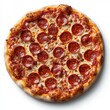 © anymanee - Classic Pepperoni Pizza on a White Background