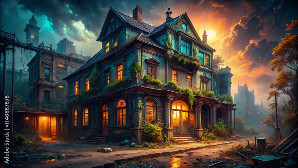 Spooky Rooftops Spooky Urban Exploration: Abandoned Building, Creepy Night Photography ...