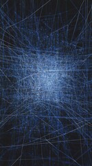 Poster - Abstract representation of interconnecting data streams in a vibrant blue color scheme