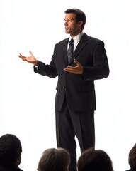 Poster - Economist delivers insightful presentation on economic trends and forecasts to a captivated audience