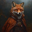 © MetaKibo - A fox dressed in a cloak, standing confidently in a forest setting.