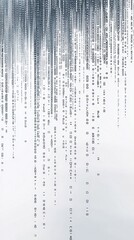 Aufkleber - Digital abstraction showcasing a complex pattern of cascading binary code in a modern aesthetic