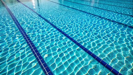 Wall Mural - Stunning Pool Water Pictures: Rule of Thirds Photography, Crystal Clear Pool Images, Summer Poolside Relaxation